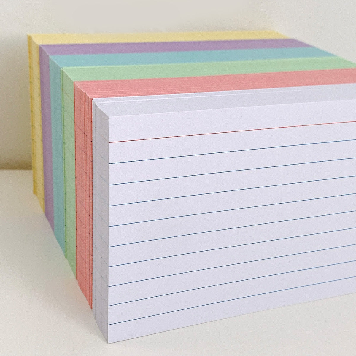 American Style Index Cards, 200g Thick Lined Memo Cards, 3-inch for Students and Drafts