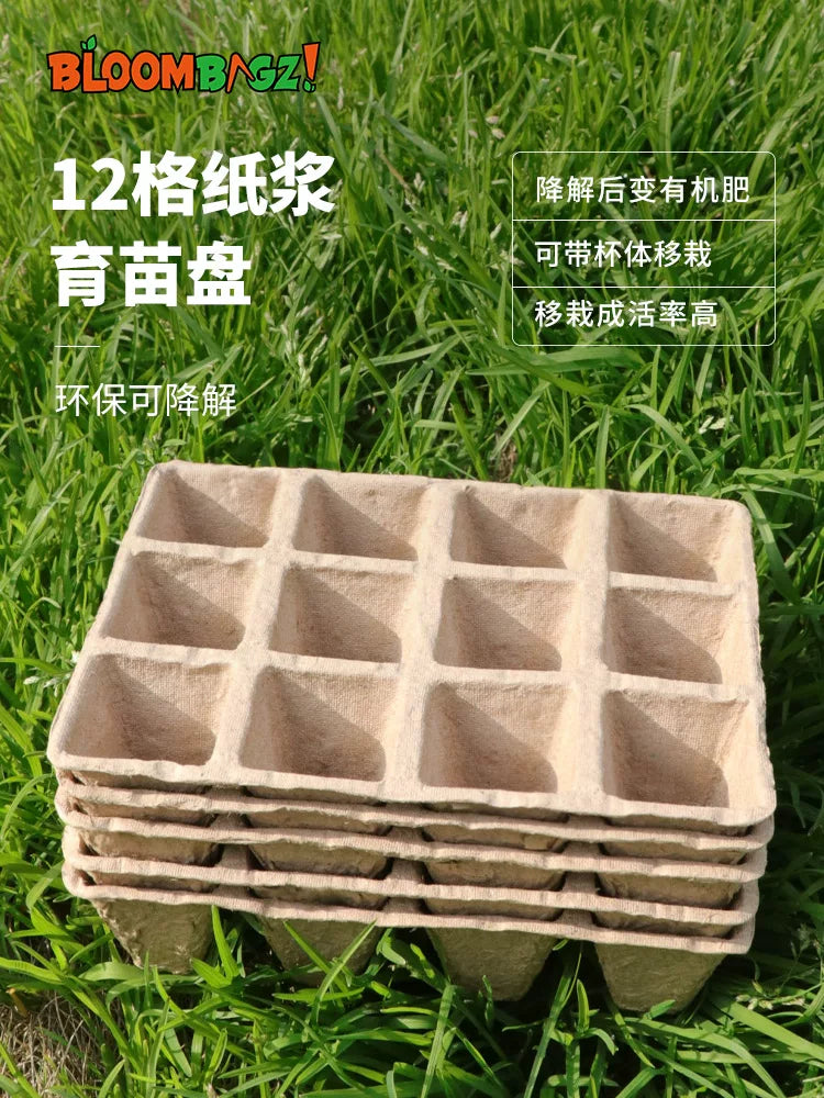 Biodegradable Seed Starter Trays and Peat Pellets for Garden and Balcony Planting