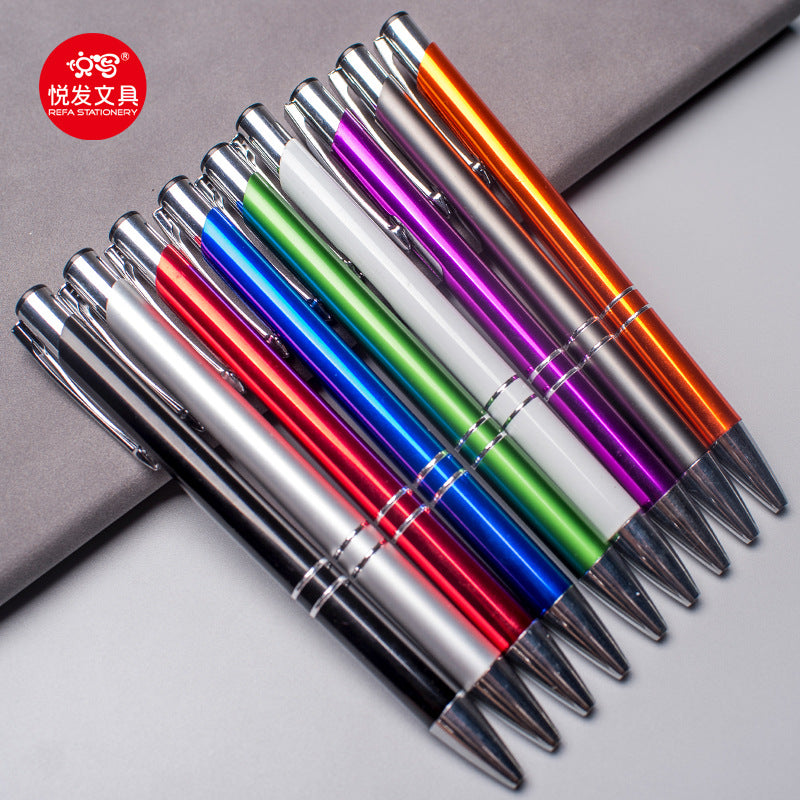 Metal Click-Action Ballpoint Pen with Colored Barrel for Gifting and Advertising