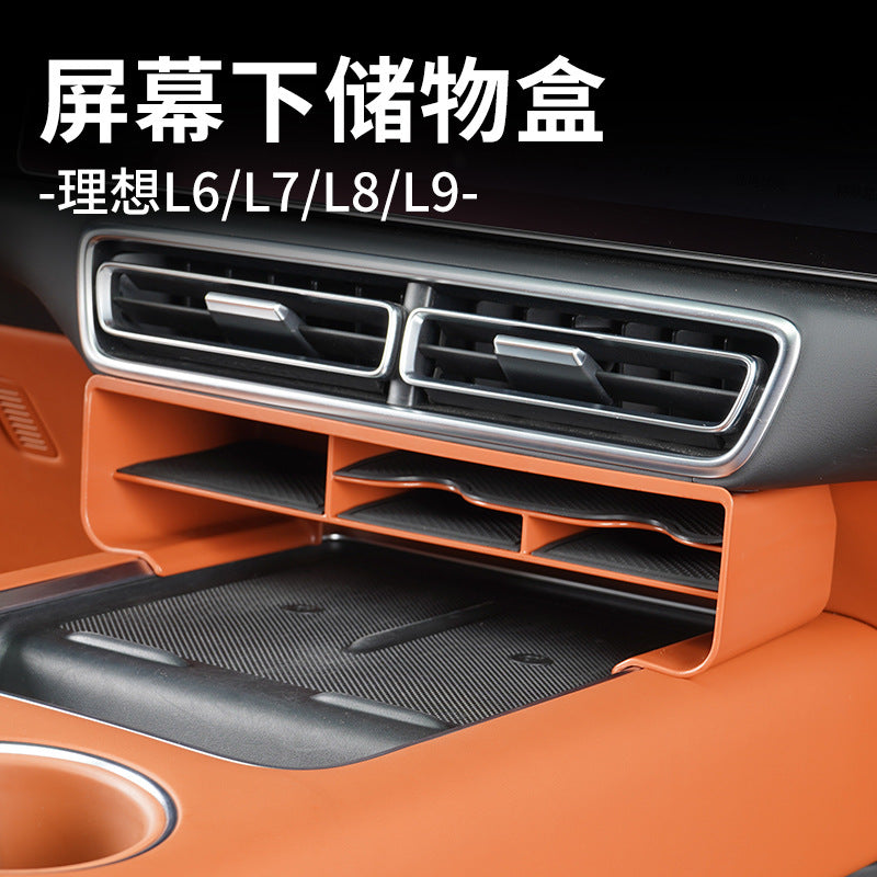 Center Console Storage Box for Li Auto L6/L7/L8/L9 Screen Underside Organizer Tray