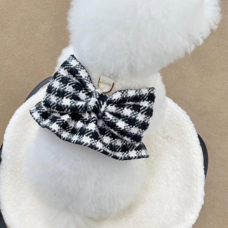 Pet Dog Christmas Houndstooth Vest for Small to Medium Dogs