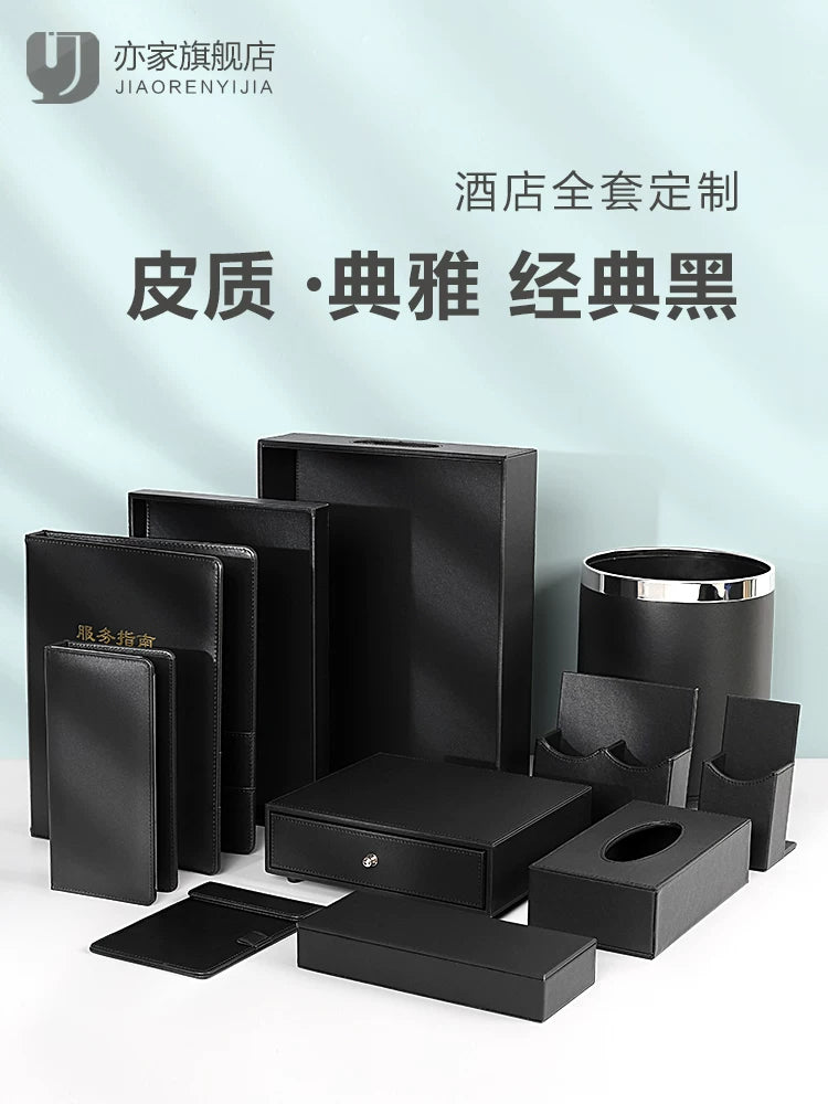 Hotel Guest Room Organizer Box for Tissues, Tea Bags, and Remote Controls