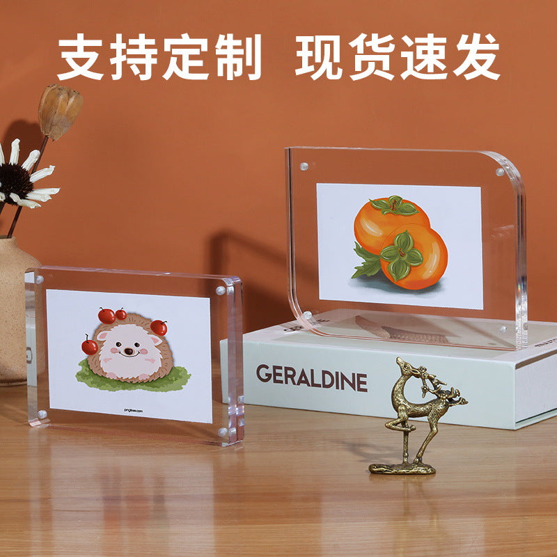 Magnetic Acrylic Photo Frame Display Stand for Certificates and Awards