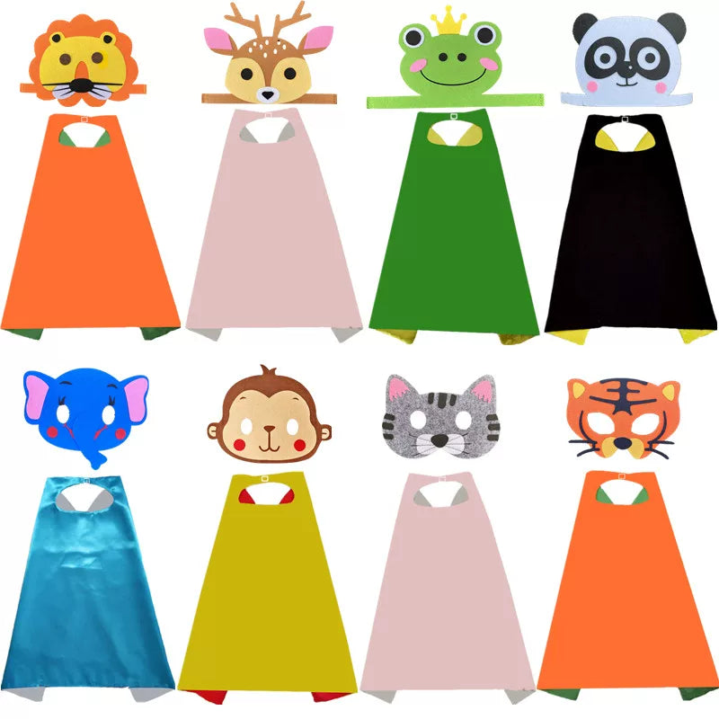 Kids' Animal Cape and Mask Set for Role Play and Performances