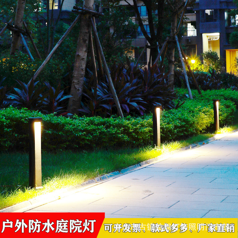 LED Half-Tube Outdoor Waterproof Lawn Lamp for Garden, Villa, Park, and Residential Areas