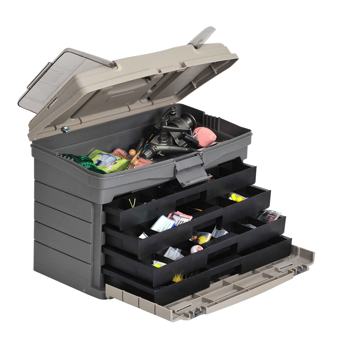 Portable Folding Tackle Box Plastic Fishing Lure Hook Storage Organizer Case for Fishing Accessories