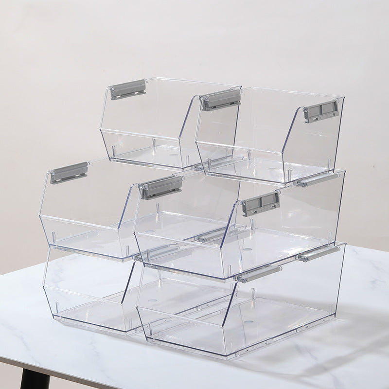 Stackable Plastic Storage Bins for Kitchen Countertop and Pantry Organization, Fruit and Vegetable Baskets