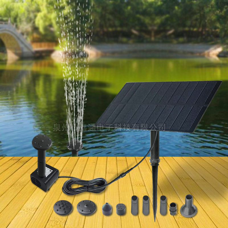 Solar Powered Fountain Pump for Garden Pond Decoration
