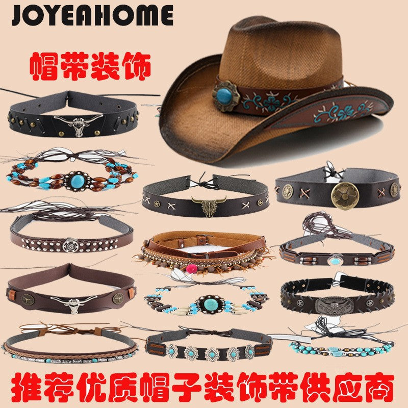 DIY Hat Decoration Band for Cowboy and Straw Hats