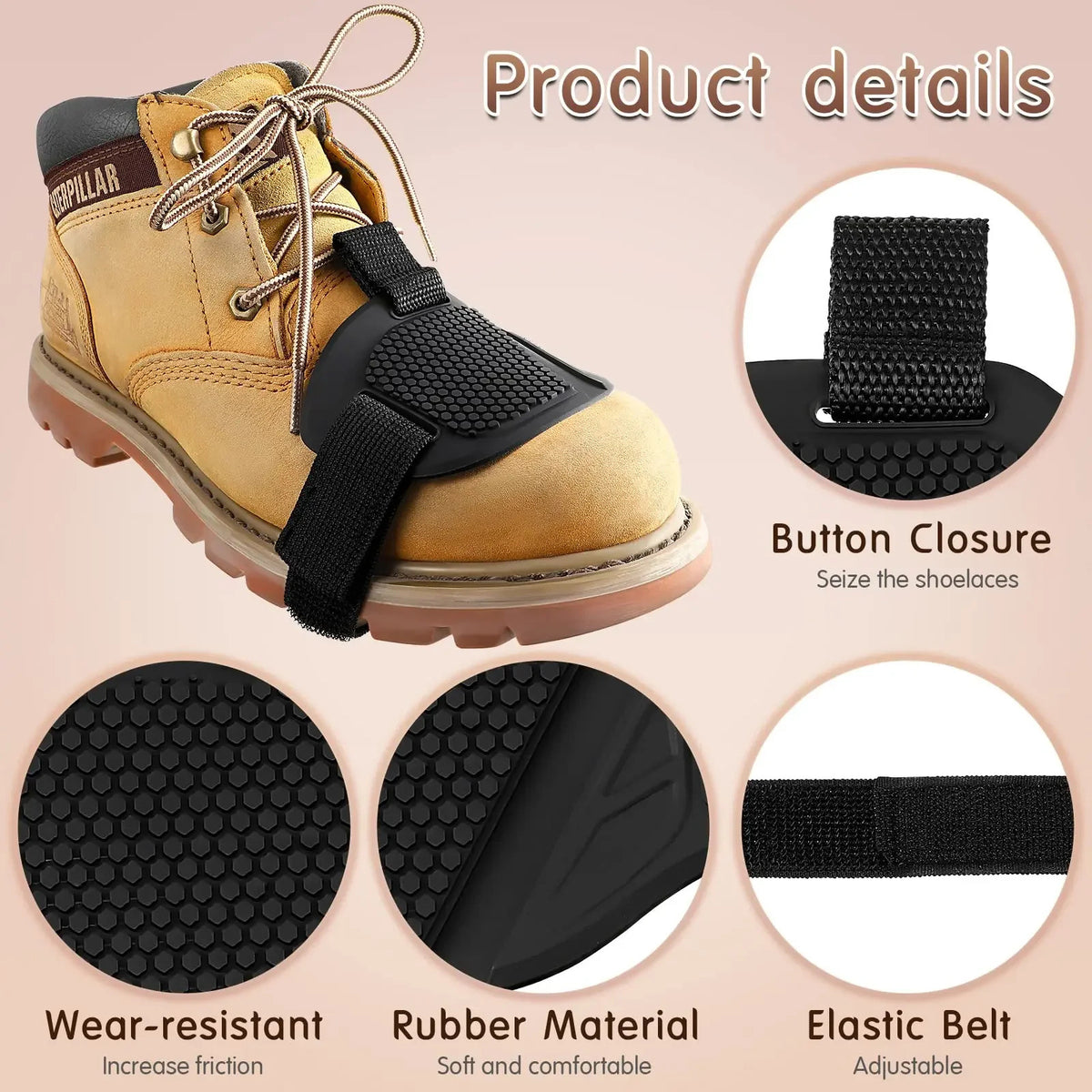 Motorcycle Gear Shift Pad Protector Anti-Slip Honeycomb Shoe Cover