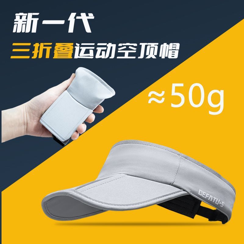 Foldable Running Visor Hat for Marathon and Outdoor Sports, Breathable Quick-Dry Sun Protection
