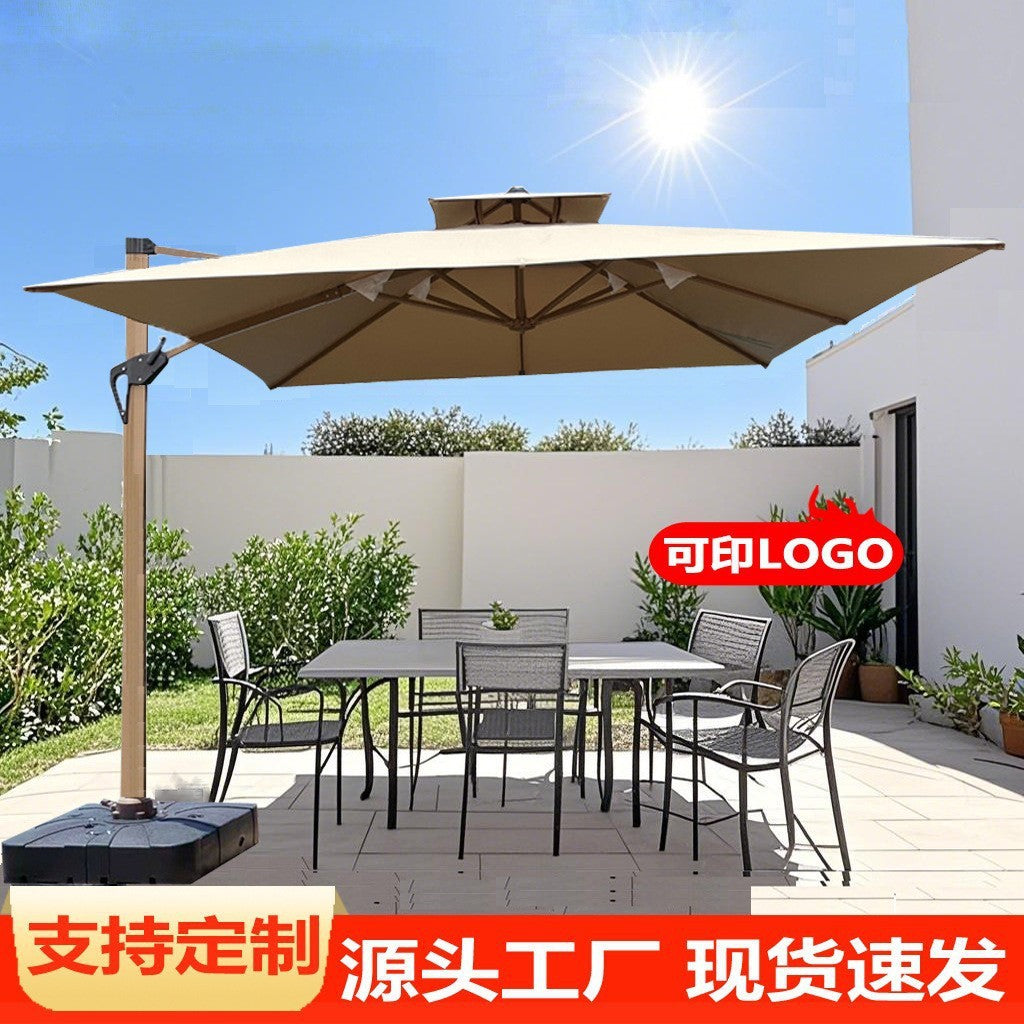 Outdoor Patio Umbrella with UV Protection and Waterproof Canopy for Garden Balcony