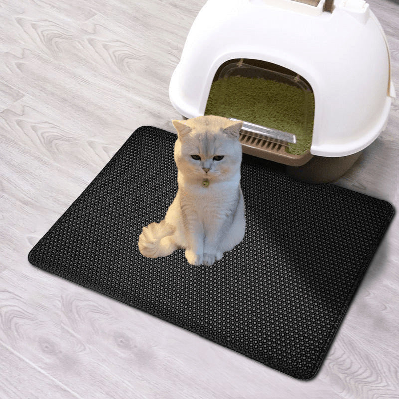 EVA Double Layer Cat Litter Mat Anti-Tracking Honeycomb Design