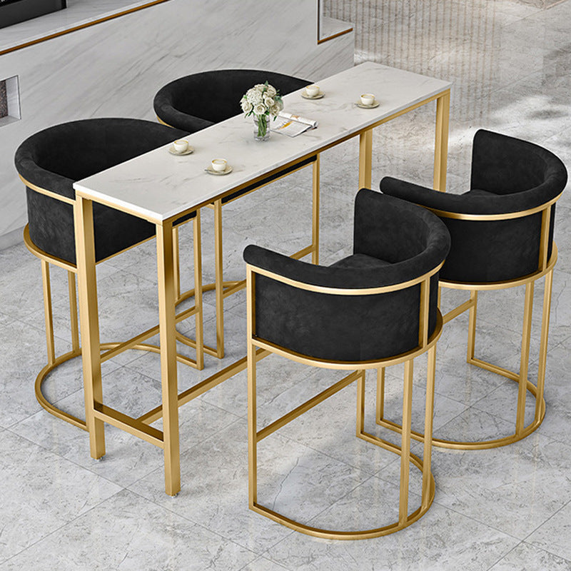 Nordic Marble Bar Table and Stool Set for Home or Office
