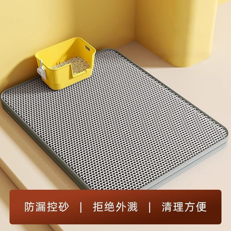 Double-Layer Cat Litter Mat, Anti-Splash & Non-Slip, Extra Large