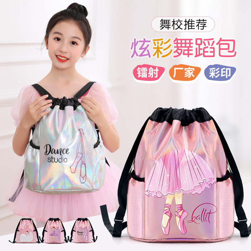 Kids Dance Backpack Large Capacity Ballet Practice Bag for Girls