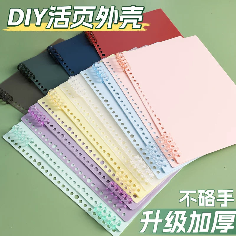 B5/A5 Refillable Notebook Cover with Ring Binder for Students, Soft PU Leather DIY Detachable Journal Planner