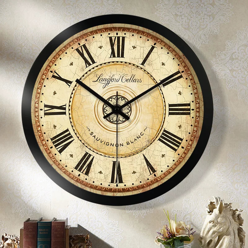 Aishida Nordic Silent Quartz Wall Clock for Living Room Decor