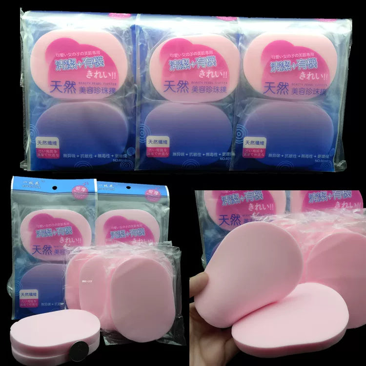 24-Pack Pearl Facial Sponges for Deep Cleansing and Makeup Removal, Soft and Gentle
