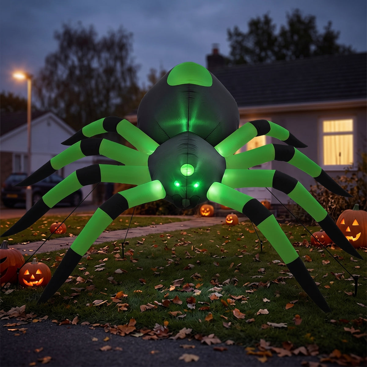 Outdoor Halloween Inflatable Arachnid Large Giant Inflatable Arachnid Scary Yard Decoration Sturdy for Lawn