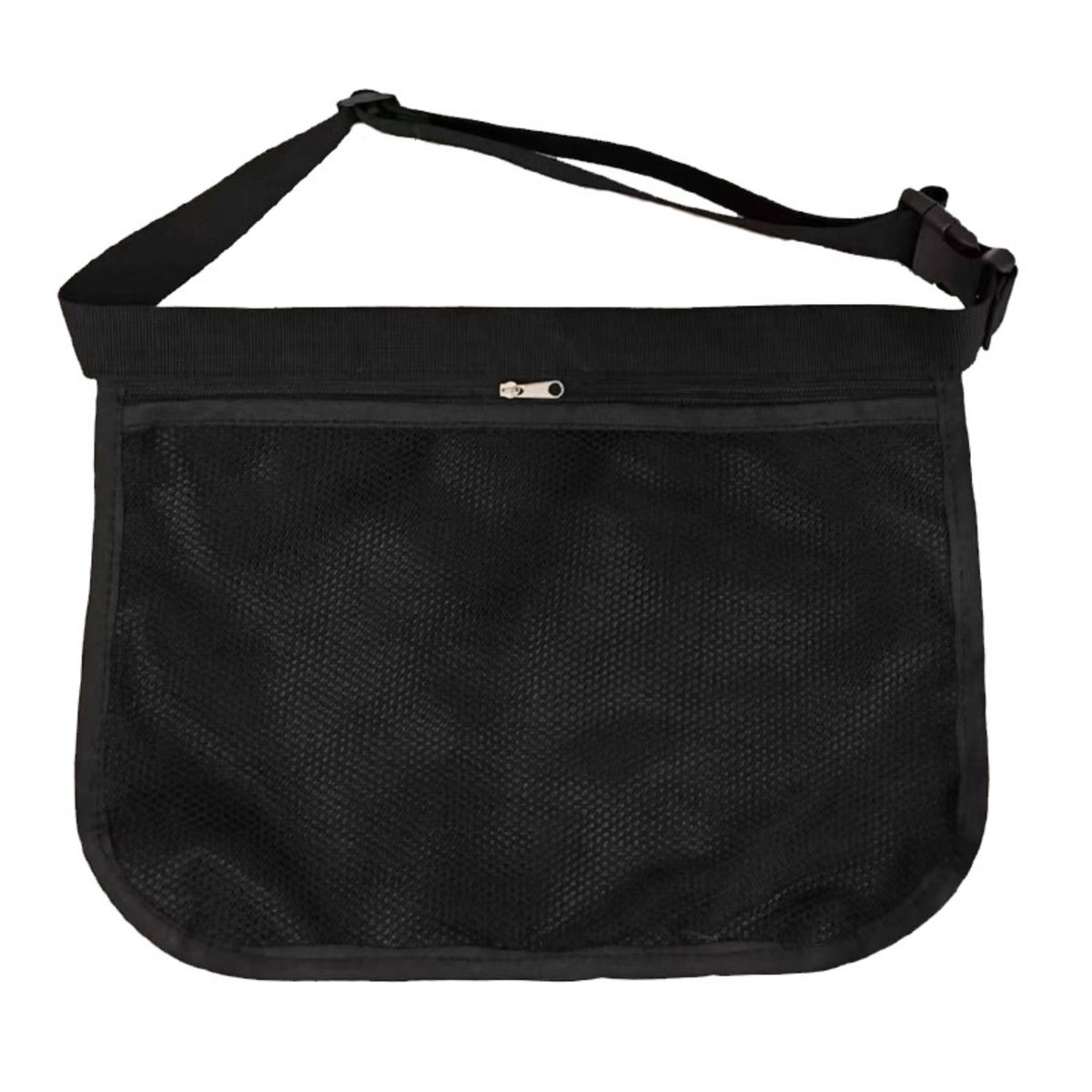 Ball Bag with Mesh Panel Handsunrestricted Ball Bag with Mesh Pocket Sports Gear Pouch with Waist Strap Zippered for Coaches
