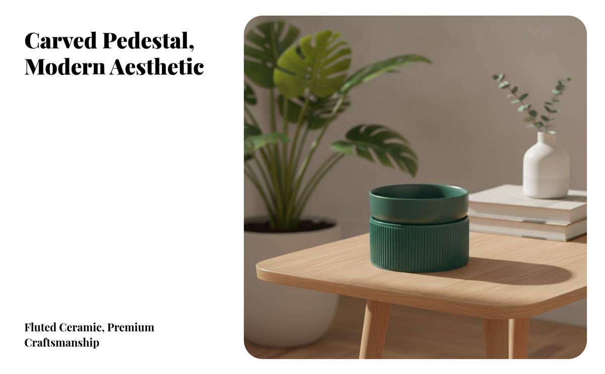 Detachable Design Ceramic Cat Food and Water Bowls Easy to Clean Double Ceramic Cat Bowls Raised Pet Feeding Station for Cats