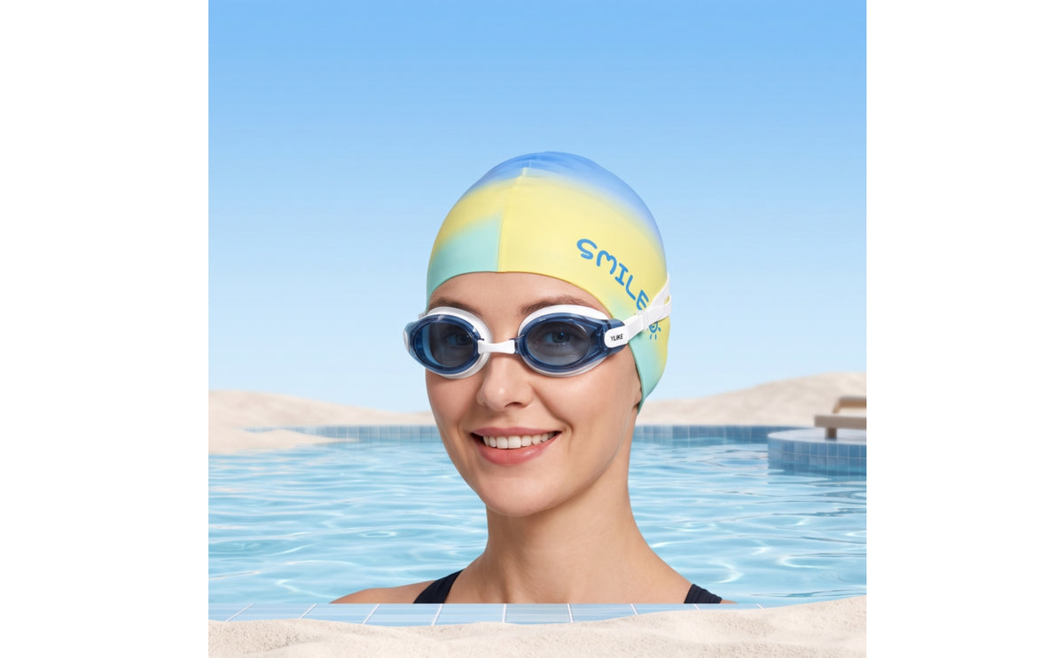 Large Fit Swim Cap with Ear Covers Ergonomic Swim Cap with Ear Pockets Comfortable Headwear Tear-Resistant for Adults, Swimming Pool