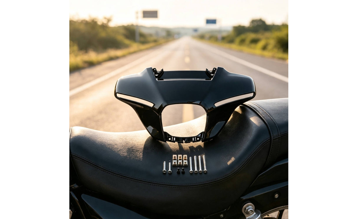 Front Fairing with Mounting Hardware Compatible Motorcycle Fairing Shell Aerodynamic for Custom Builds