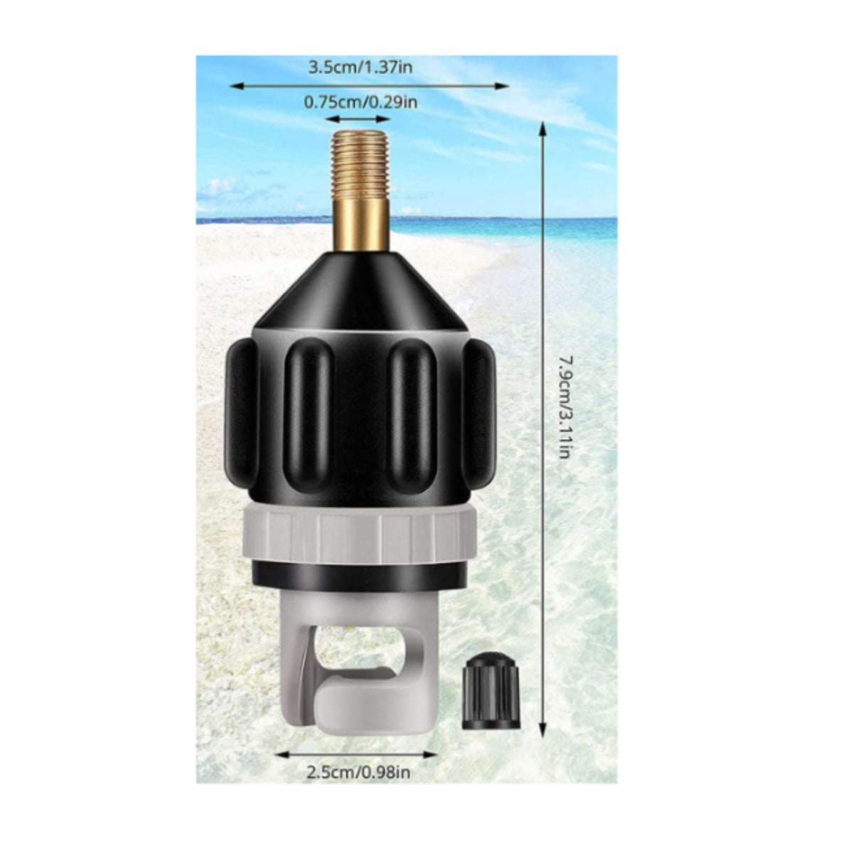 Inflatable Boat Valve Adapter Easy Conversion Paddle Board Pump Nozzle Leakproof