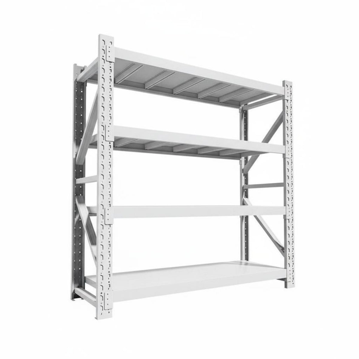 High Load Capacity Warehouse Storage Shelf Thickened Steel Heavy Duty Storage Rack Sturdy Construction Heavy Duty Shelving Unit Stable Structure for Storeroom, Basement