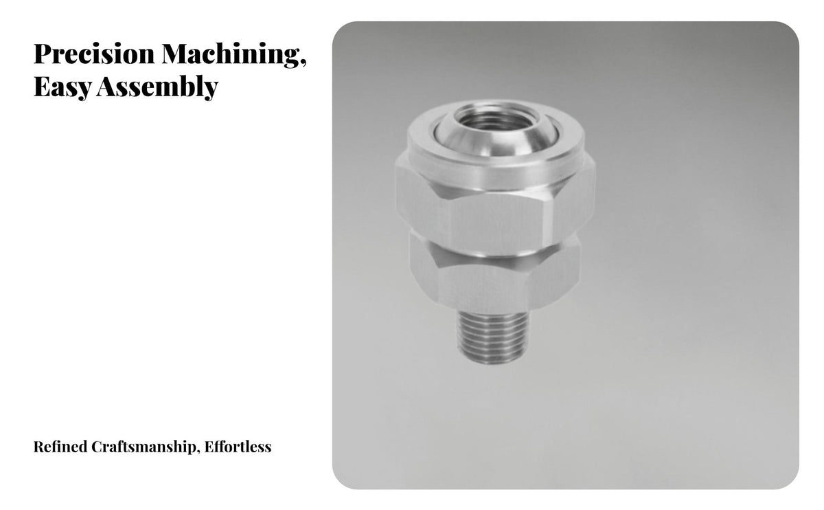 Long-Lasting Stainless Steel Swivel Nozzle Connector Wear-Resistant Universal Angle Adjustment Spray Head for Dust Suppression