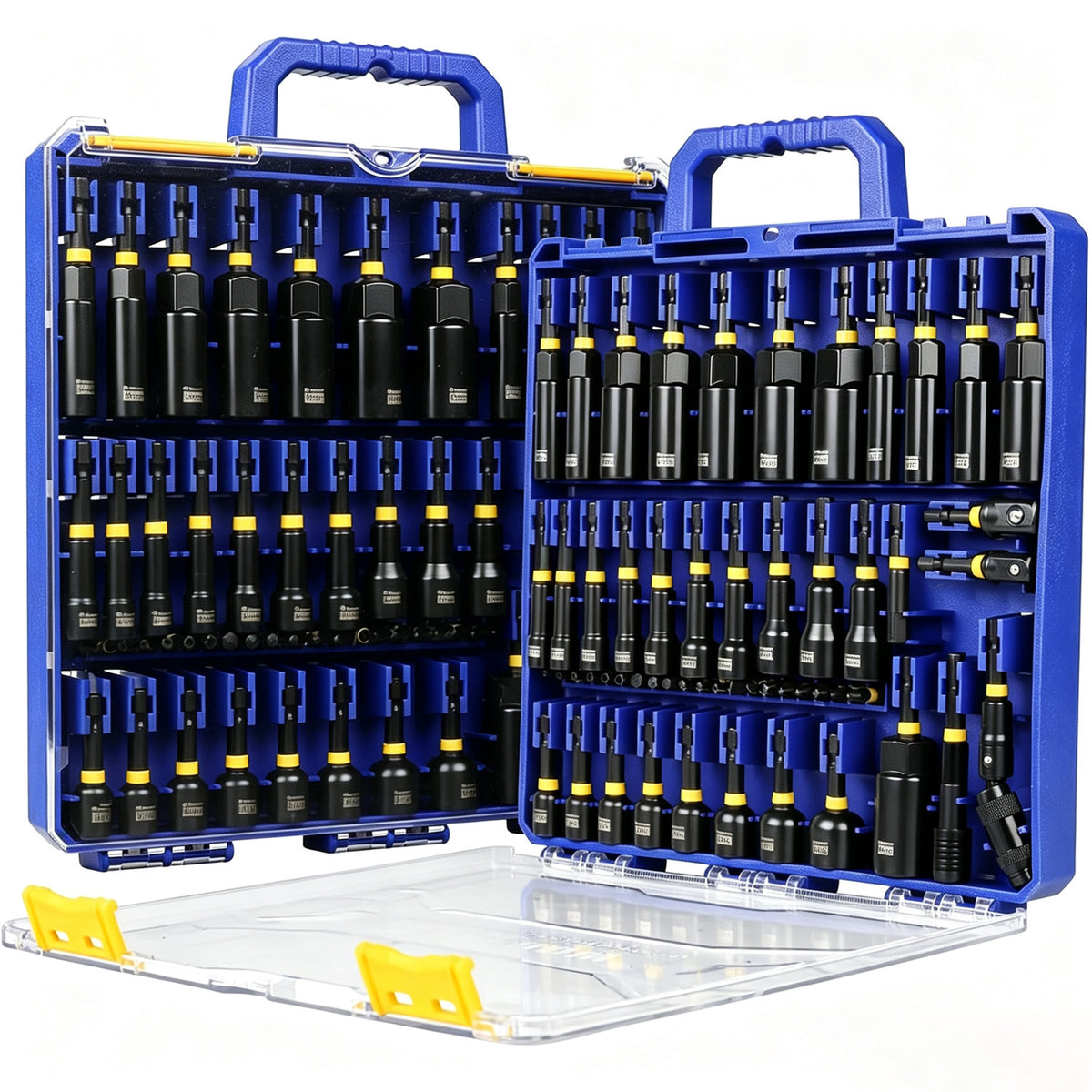 55/18 Piece Integrated Magnetic Impact Nut Wrench Set with Universal Sockets and S2 Bits