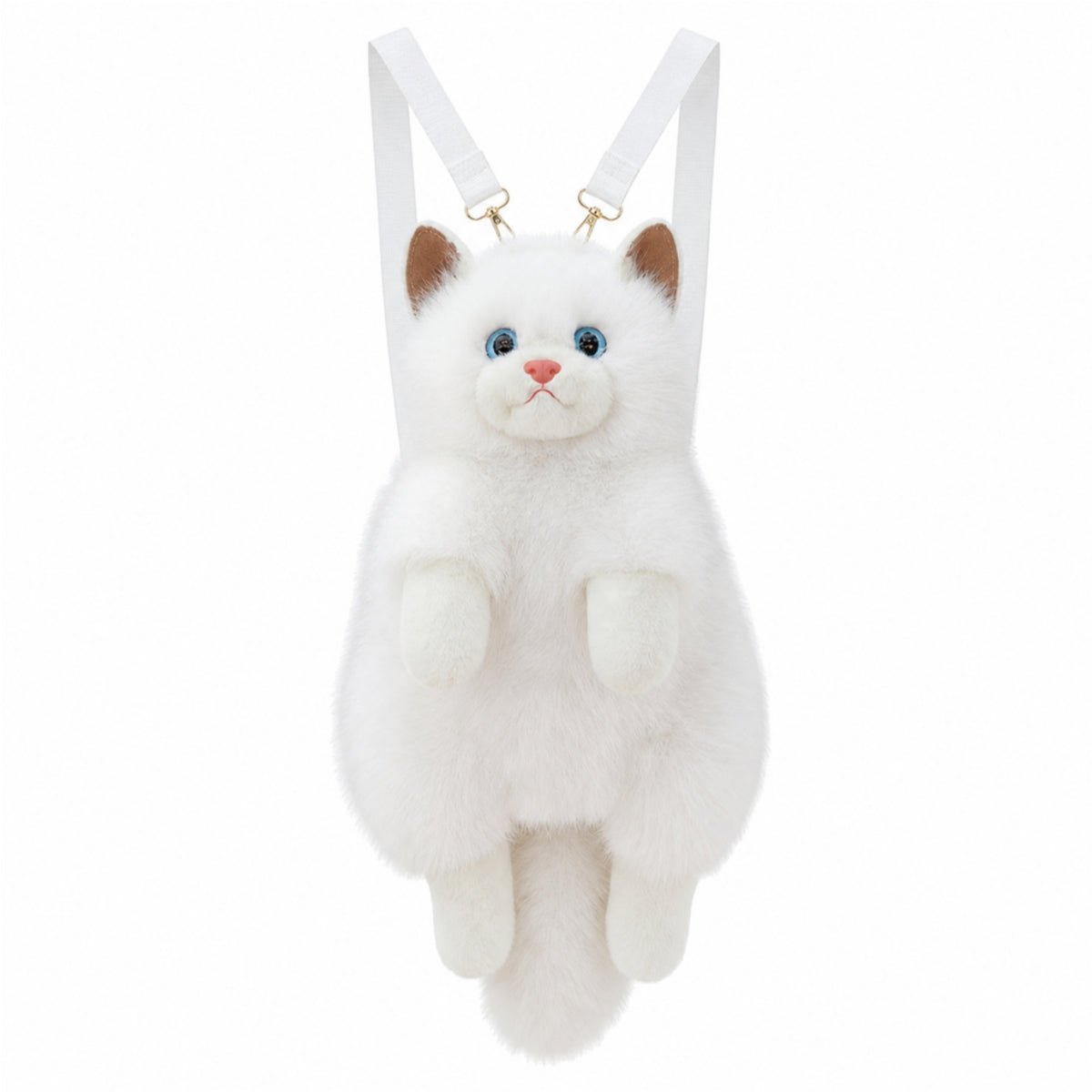 Cat Backpack Soft Stuffed Animal Backpack Adorable Feline Tote for Girls, Kids, Photo Shoots