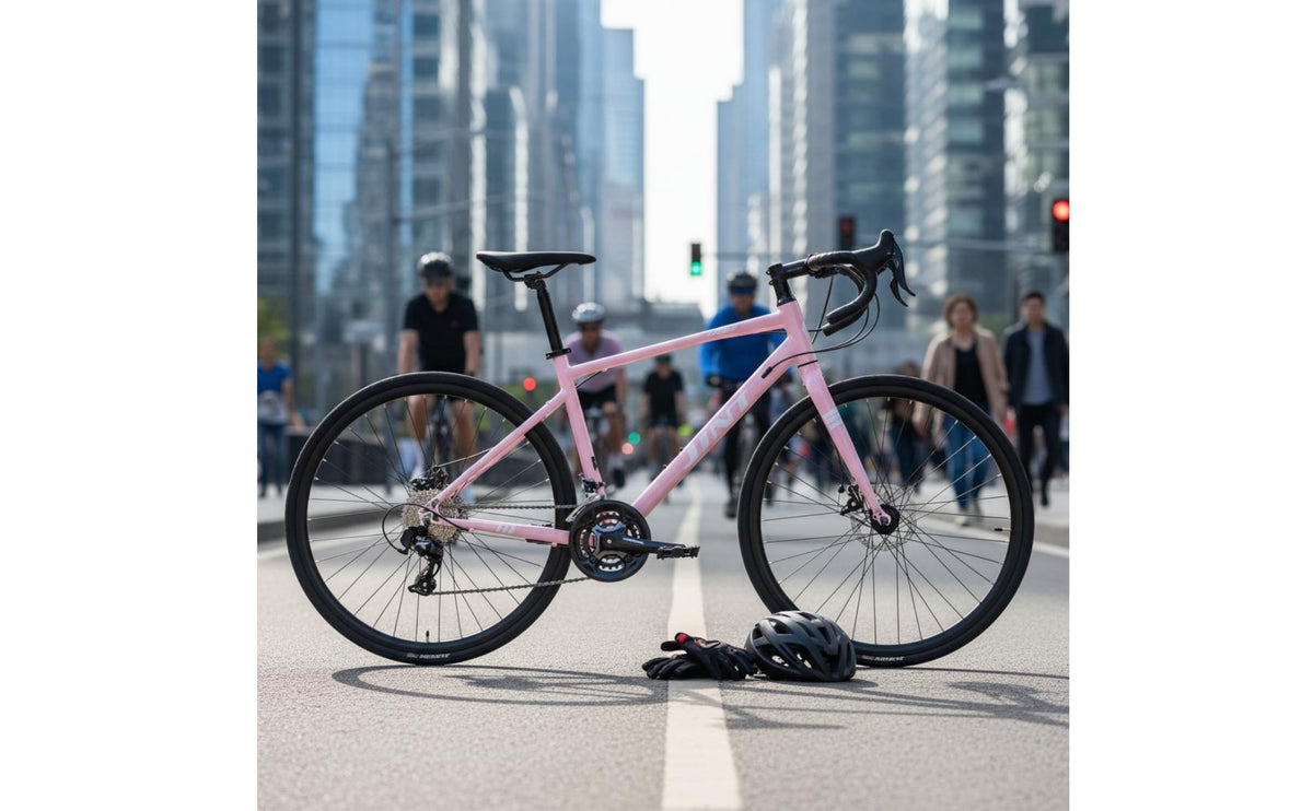 Internal Cable Routing 27-Speed Road Bike Disc Brakes 700C Racing Cycle Steel Frame Sports Equipment for Commuting