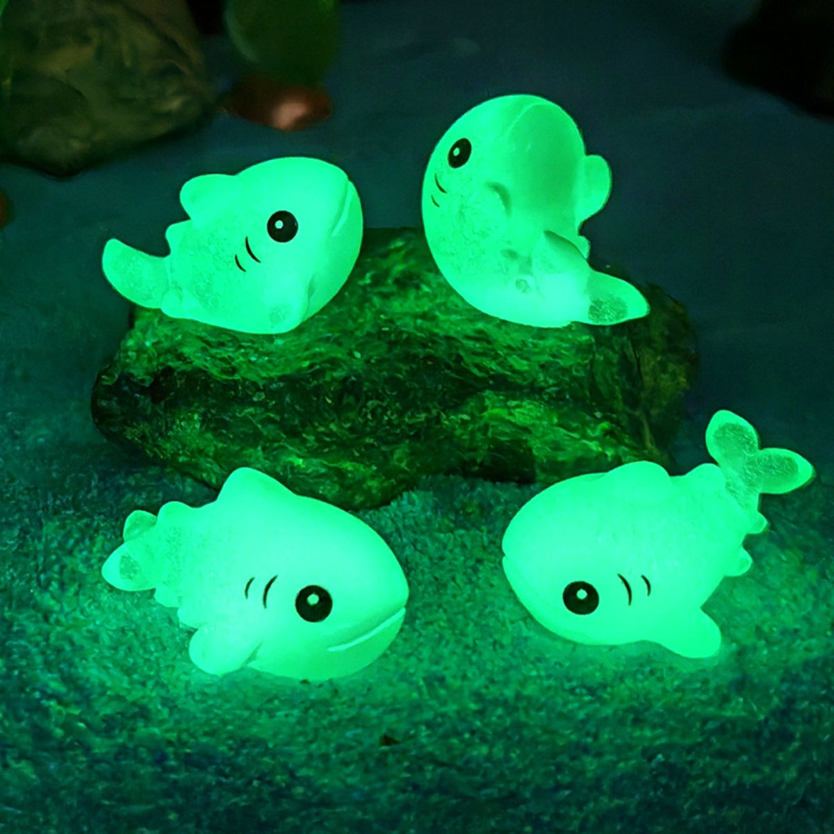 Luminous Shark Miniature Resin Sea Creature Desktop Decor