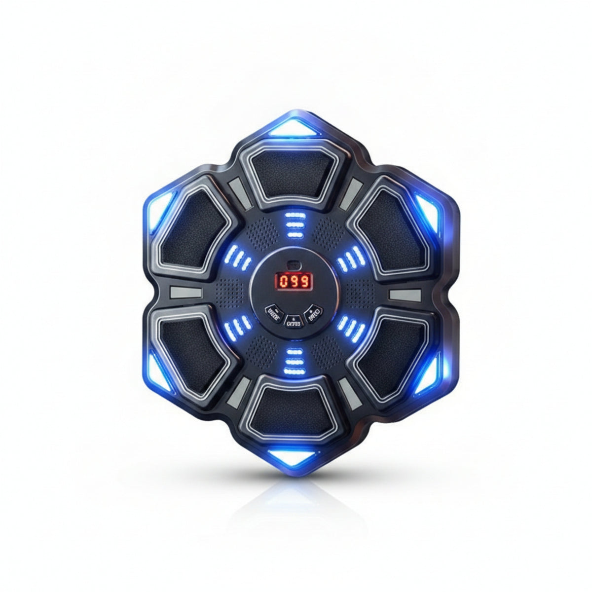 No-Drill Music Boxing Target Multi-Section Music Boxing Machine Round Bluetooth Punching Machine Digital Counter for Home Gym