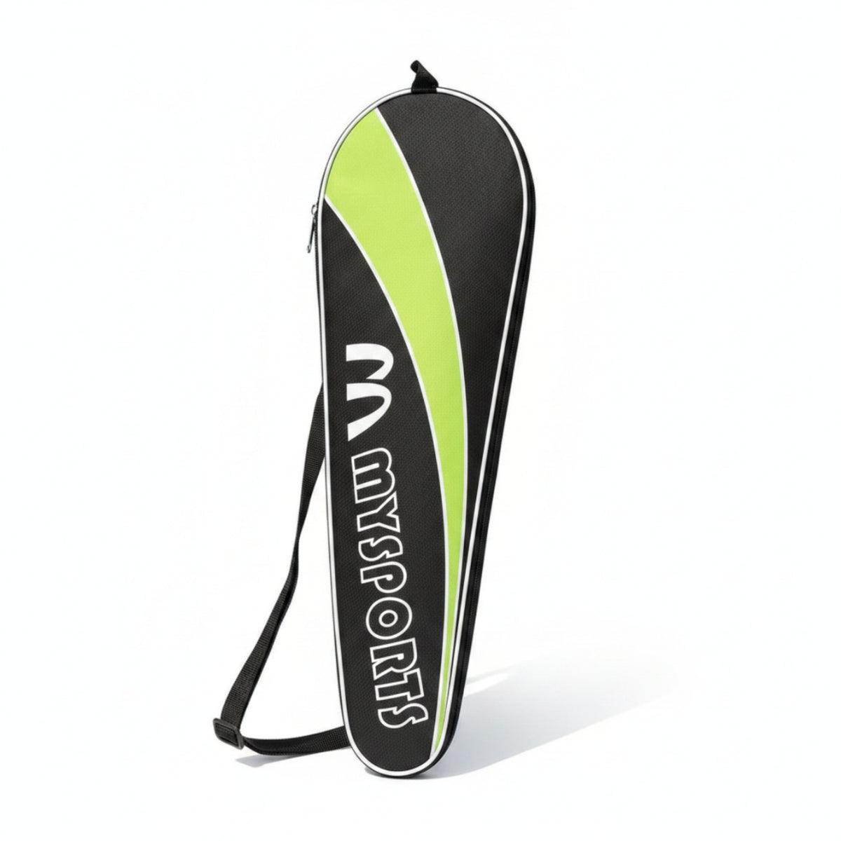 Single Shoulder Strap Badminton Racket Bag Slim Badminton Racquet Bag Teardrop-Shaped Sports Gear Padded