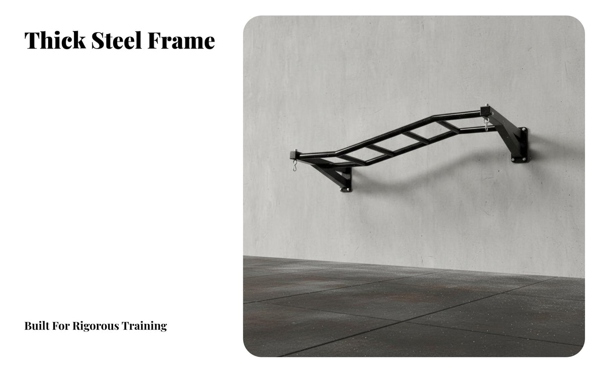 Wall Mounted Pull up Bar Multi-Functional Wall Climbing Bar Multifunctional Indoor Pull-up Ladder for Adults, Athletes, Home Gym, Gymnasium, School