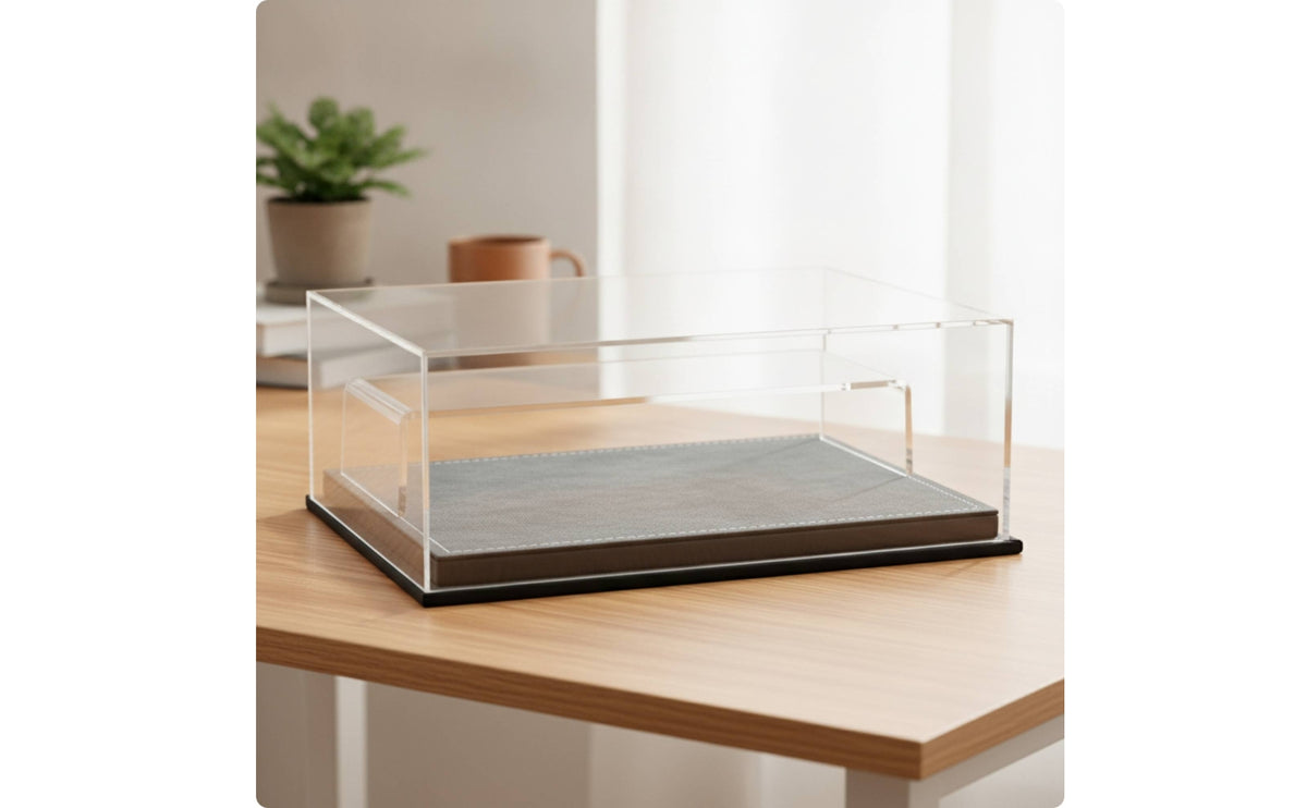 2-Tier Diecast Model Car Display Case Transparent Model Car Display Case Shielded Sturdy for Hobbyists
