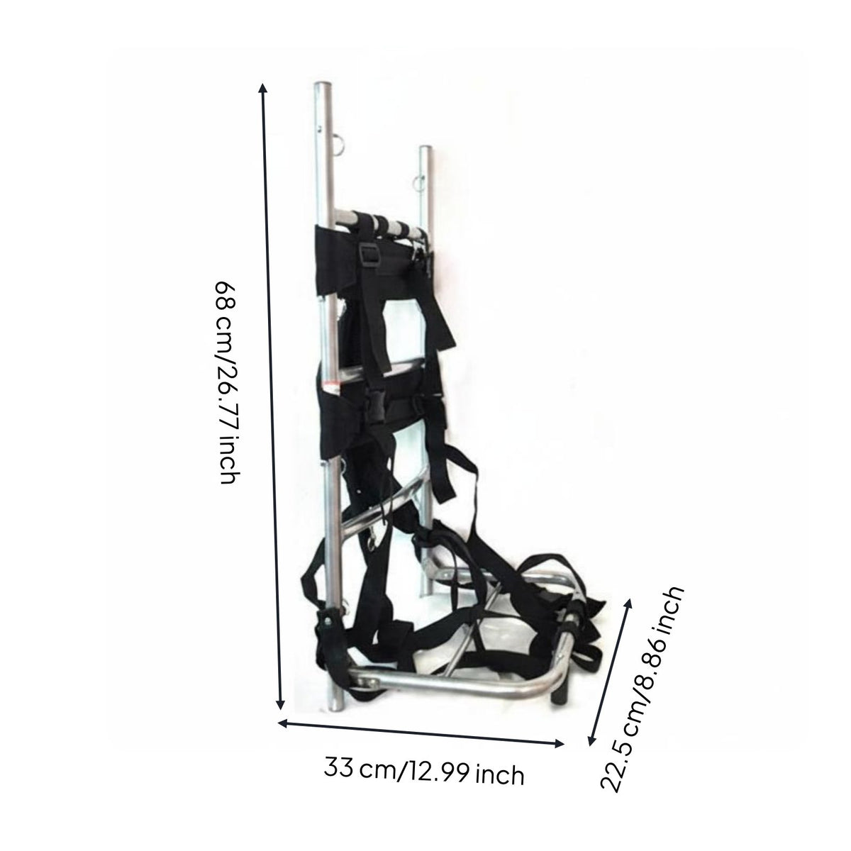 Aluminum Backpack Frame Pack Frame Lightweight Foldable Backpack Trolley for Fishermen