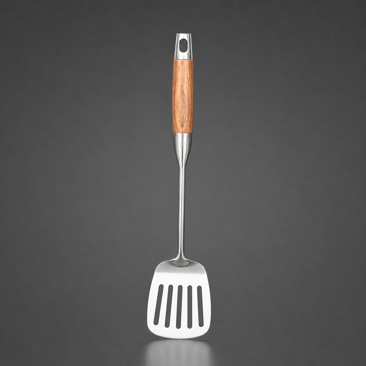 Stainless Steel Kitchen Utensil Set with Spatula, Spoon, and Slotted Spoon