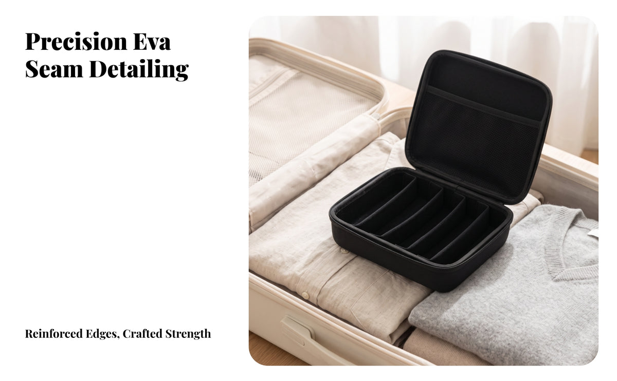 Eyeglass Storage Case with Wrist Strap | armored rigid Design, Secure Zippered Closure, Glasses Holder with Compartments