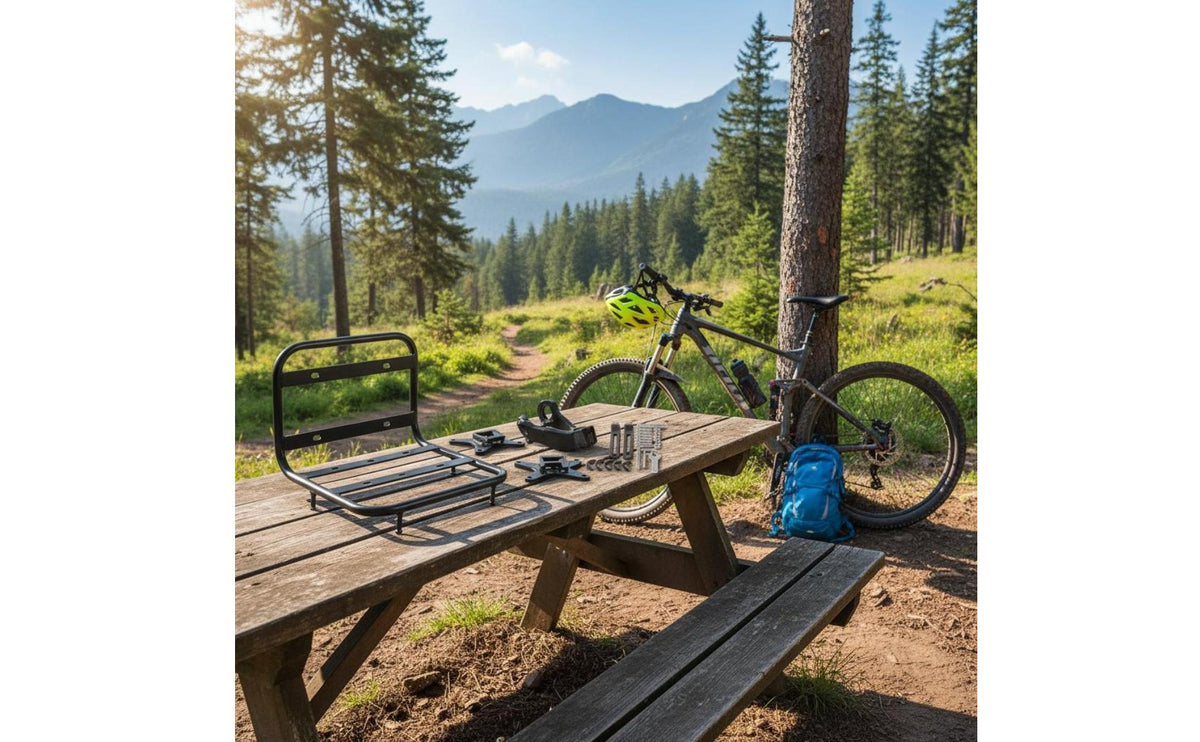 Quick Release Front Bike Rack Sturdy Metal Construction for Shopping, Commuters