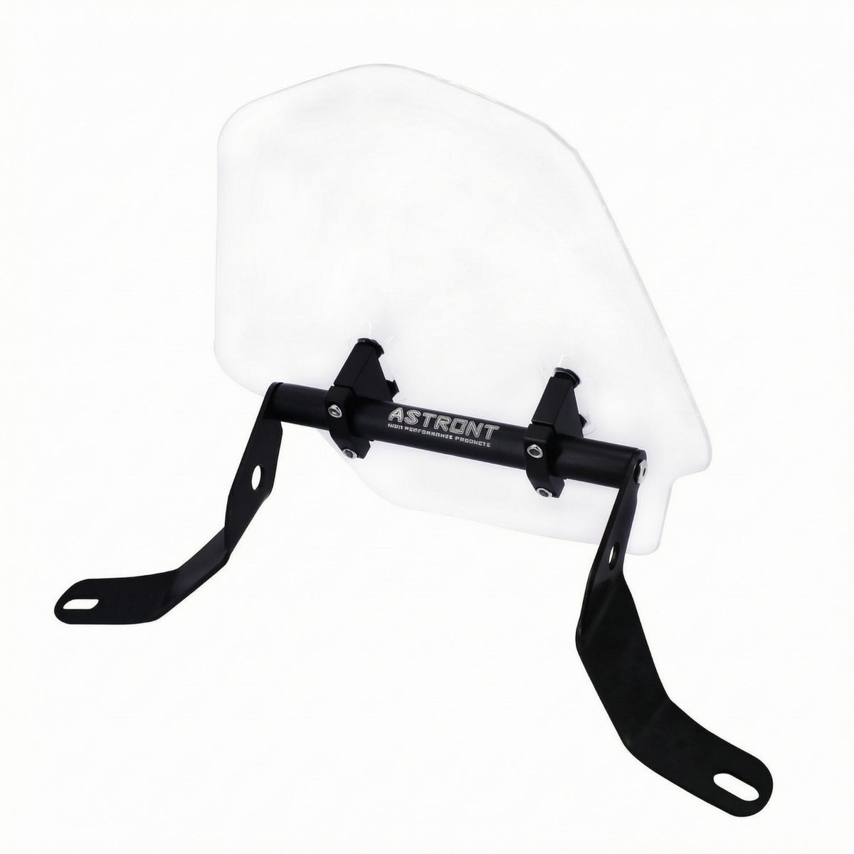 Clear-to-Smoked Motorcycle Windshield Curved Scooter Windshield Tapered Wind Deflector Rounded Corners