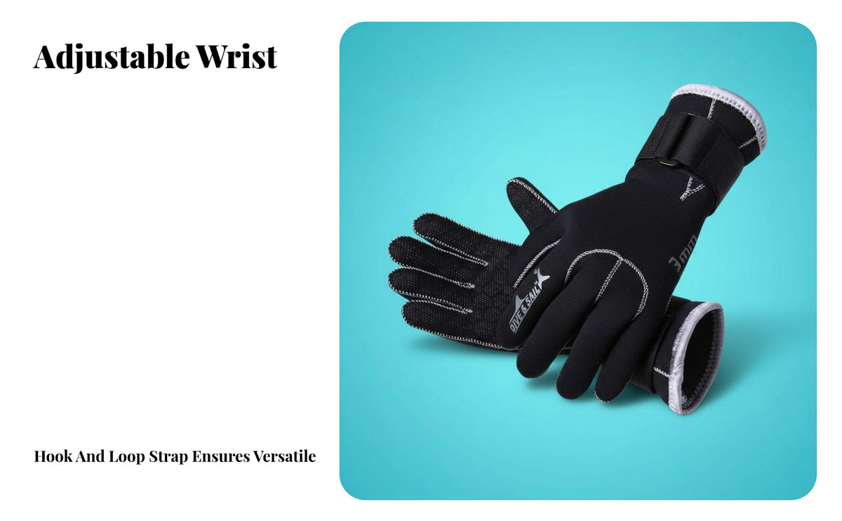 3mm Diving Gloves Abrasion Resistant Neoprene Diving Gloves Protect Ing Gear Hand Protection Flexible for Surfers, Sea, Paddling