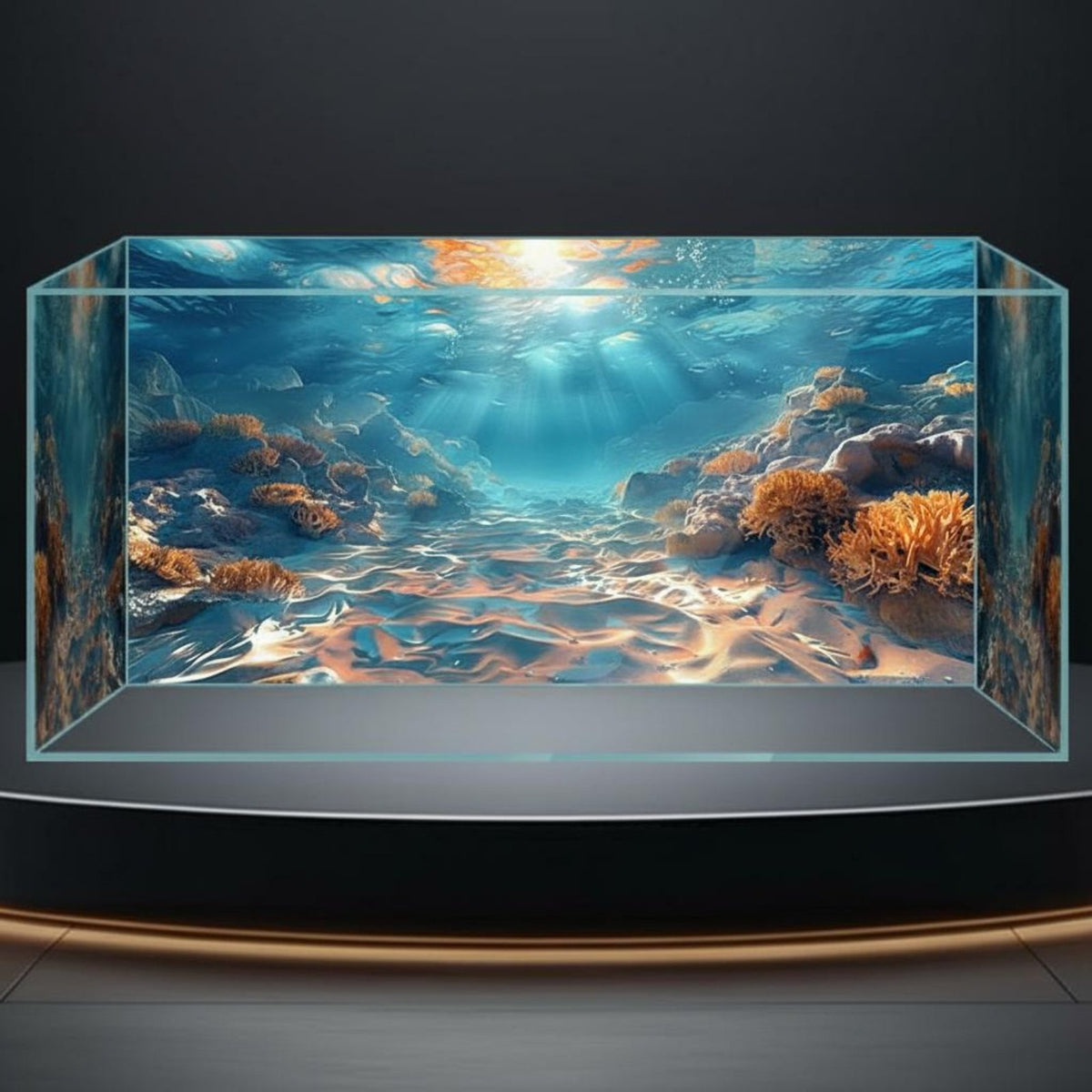 3D/5D Aquarium Background Sticker, Self-Adhesive Wallpaper
