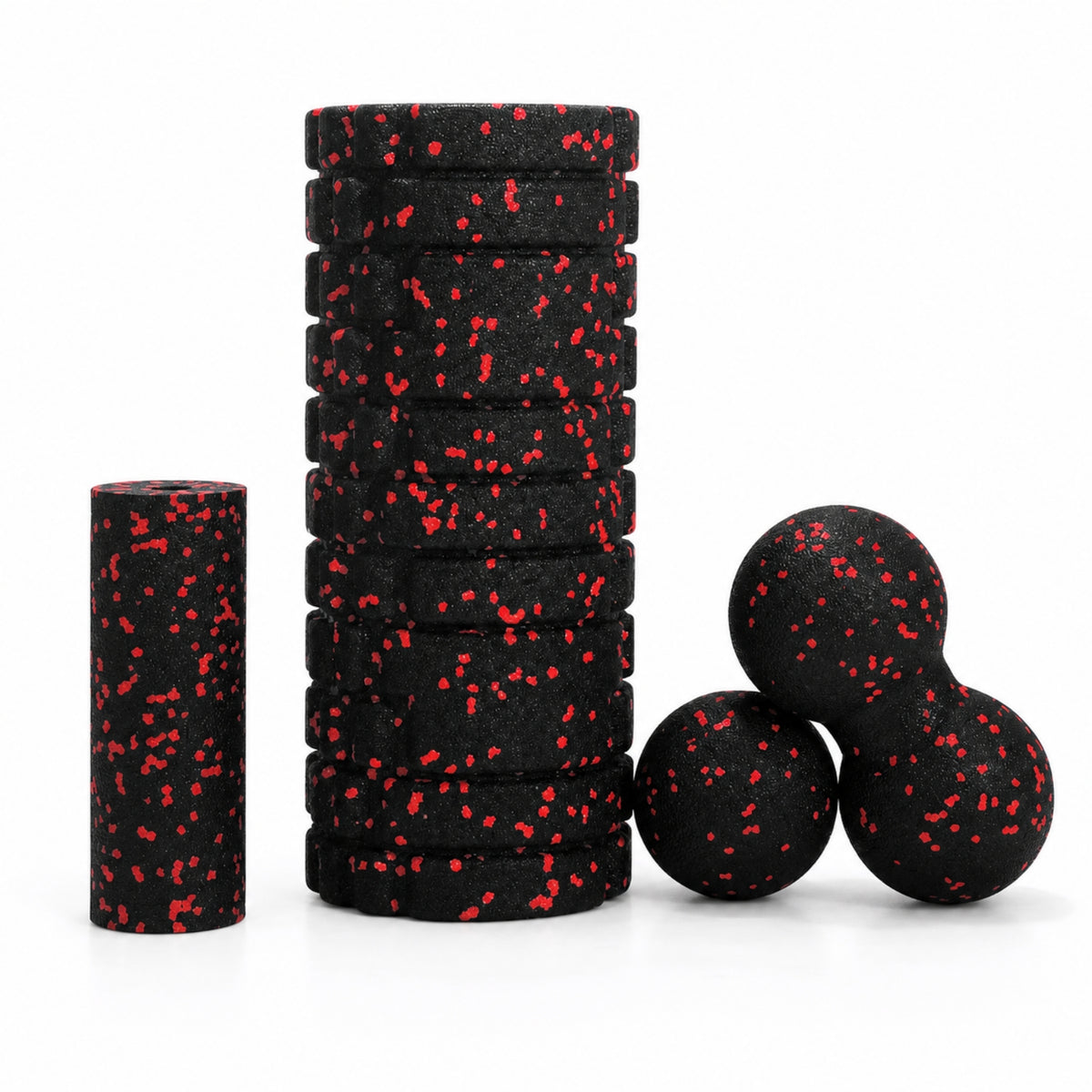 4 Pieces Foam Roller Kit Deep Tissue Fitness Equipment Portable for Yogis