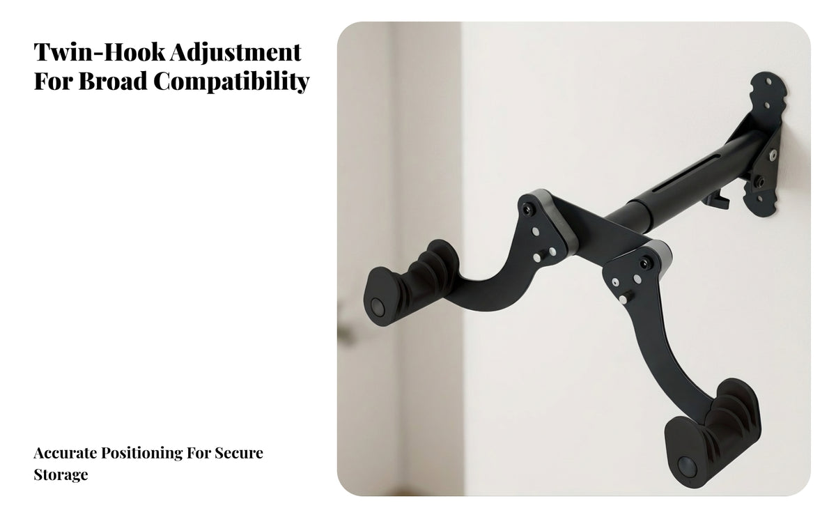 Cycle Hook Rack with Extendable Arm | Heavy-Duty Metal Construction, shielded Rubberized touch Pads, cycle hanger Mount, for Garage