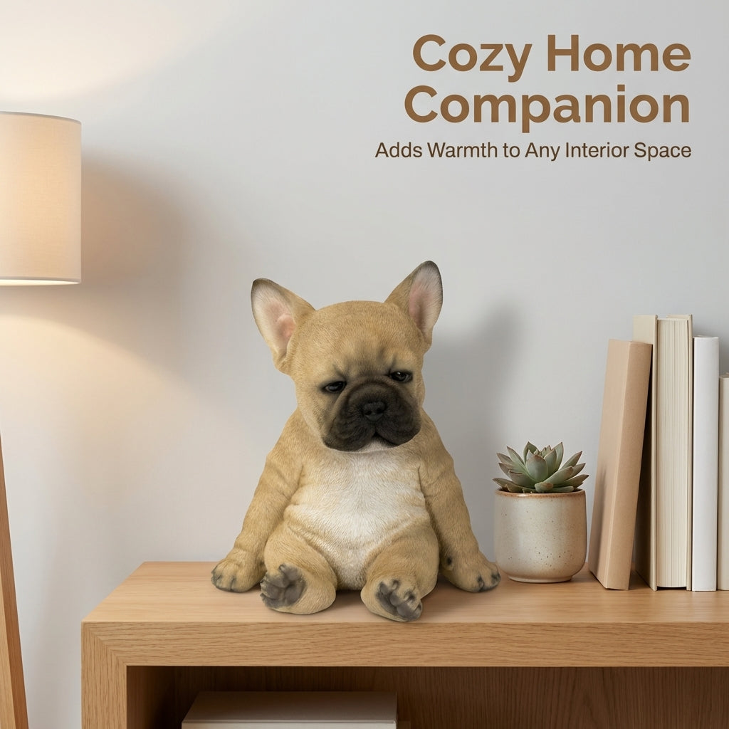 Dog Figurine, Resin Dog Statue, Animal Sculpture, Puppy Figurine, Dog Ornament, Modern Minimalist Dog Decor, Tabletop Collectible for Home Office