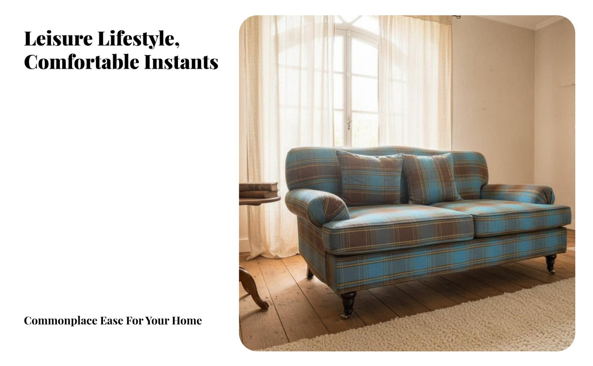 Removable and cleanable Cover Red Plaid Settee French Country aesthetic Upholstered 2-Seater Vintage Inspired Sofa Comfortable Cushioning for Guesthouse Owners, Interior Decorators, Photography Studio, Small Spaces, Bedroom, Apartment